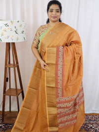 Pure Chanderi Butter Silk - Mustard Yellow