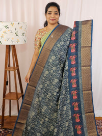 Pure Chanderi Butter Silk - Blue