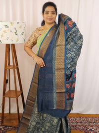 Pure Chanderi Butter Silk - Blue
