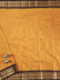 Chettinad Cotton Saree -  Mustard Oranges