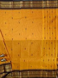 Chettinad Cotton Saree -  Mustard Oranges