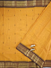 Chettinad Cotton Saree -  Mustard Oranges