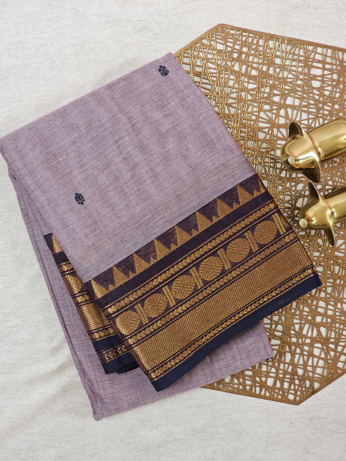 Chettinad Cotton Saree - Onion Pink