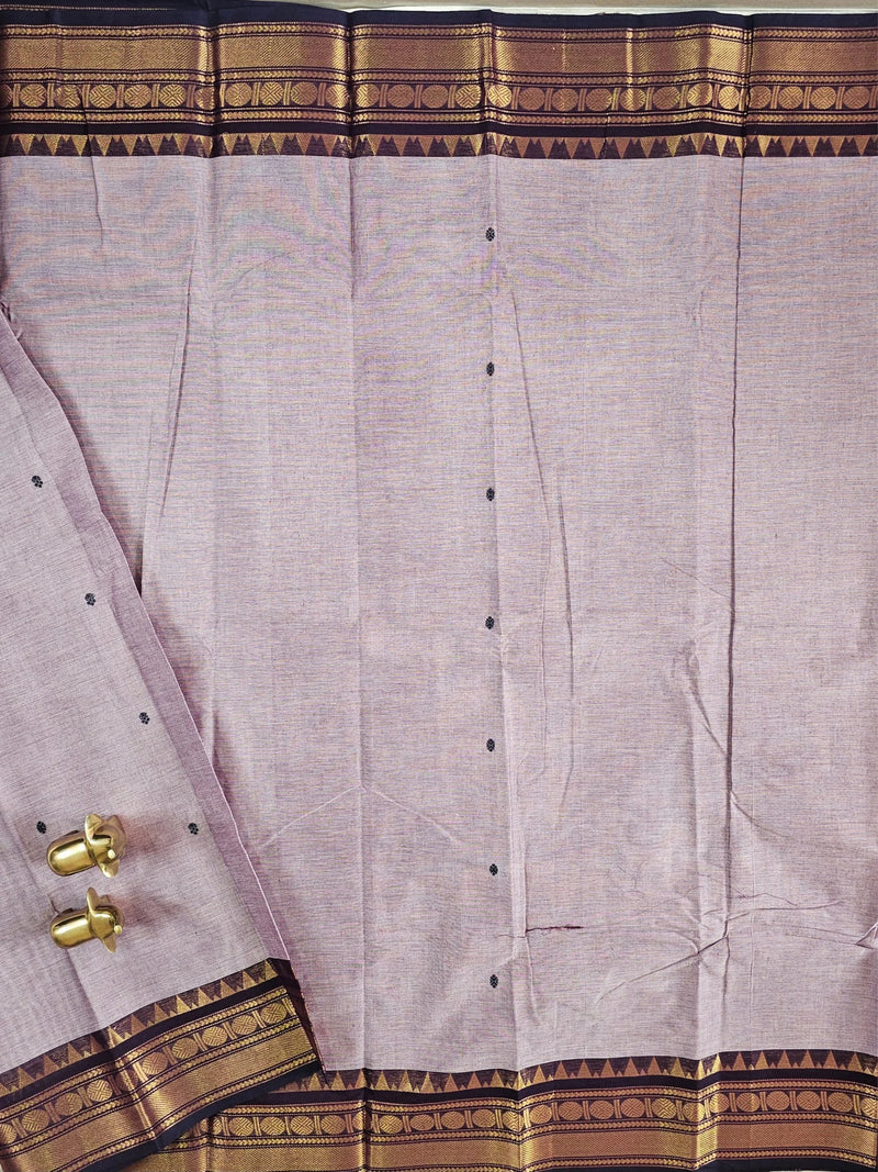 Chettinad Cotton Saree - Onion Pink