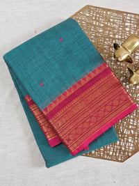 Chettinad Cotton Saree - Blue Pink