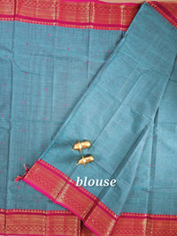 Chettinad Cotton Saree - Blue Pink