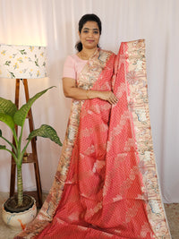 Designer Soft Semi Saree  - Dark Peach