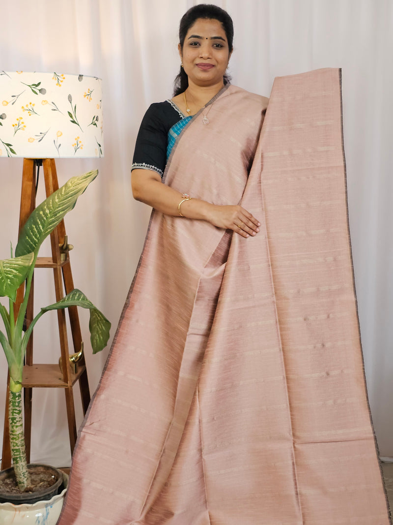 Semi Raw Silk -  Pastel Onion Pink with Purple