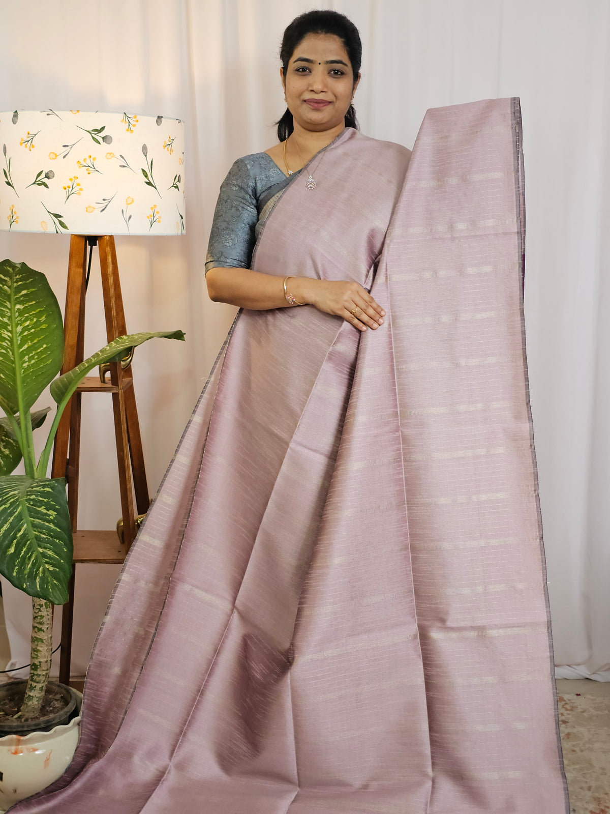Semi Raw Silk - Onion Pink with Magenta Pink