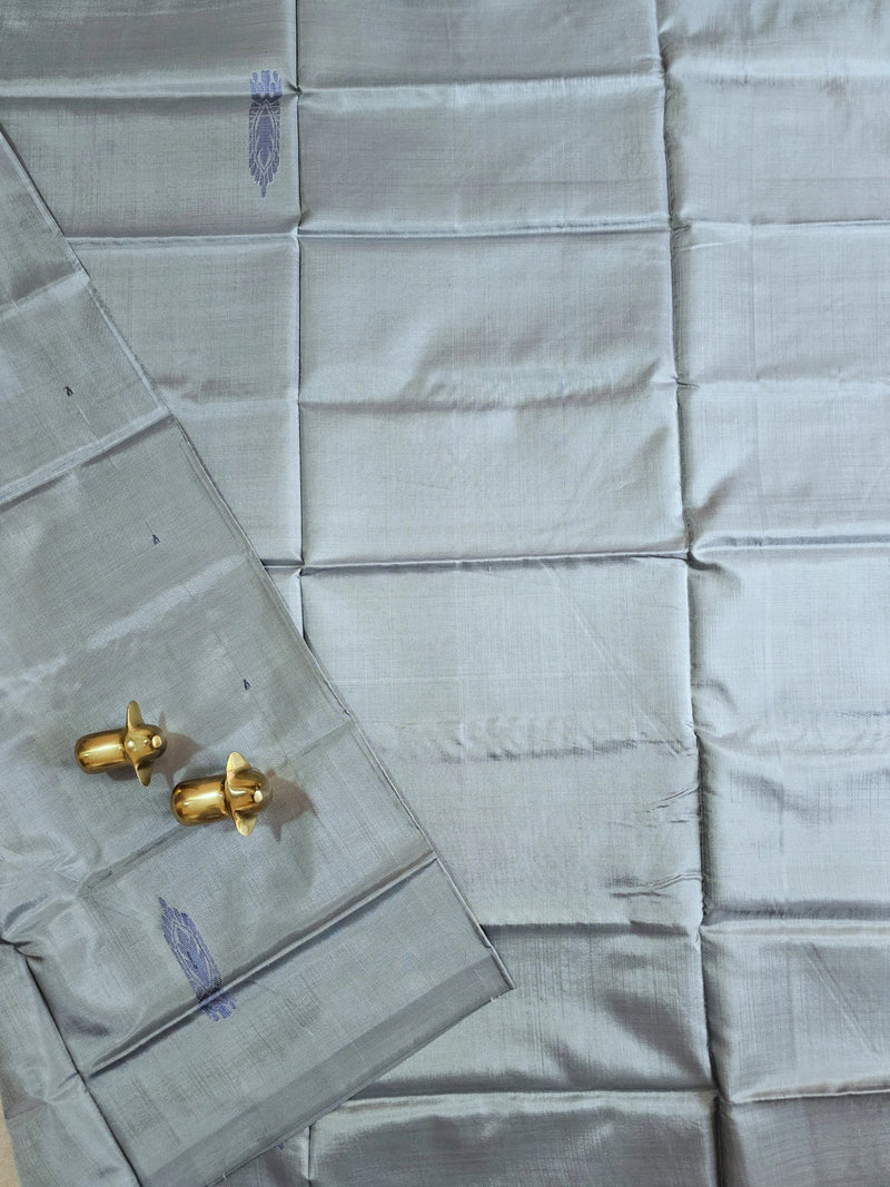 Chinnalampattu Saree - Grey with Pink