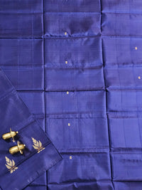 Chinnalampattu Saree - Blue with Sandal