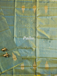Chinnalampattu Saree - Dual Shade of Yellow with Gree