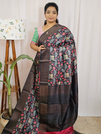 Pure Desi Tussar - Back with Red