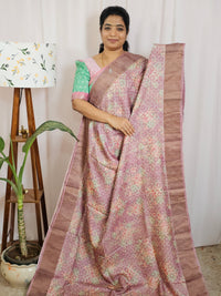 Pure Desi Tussar - Onion Pink