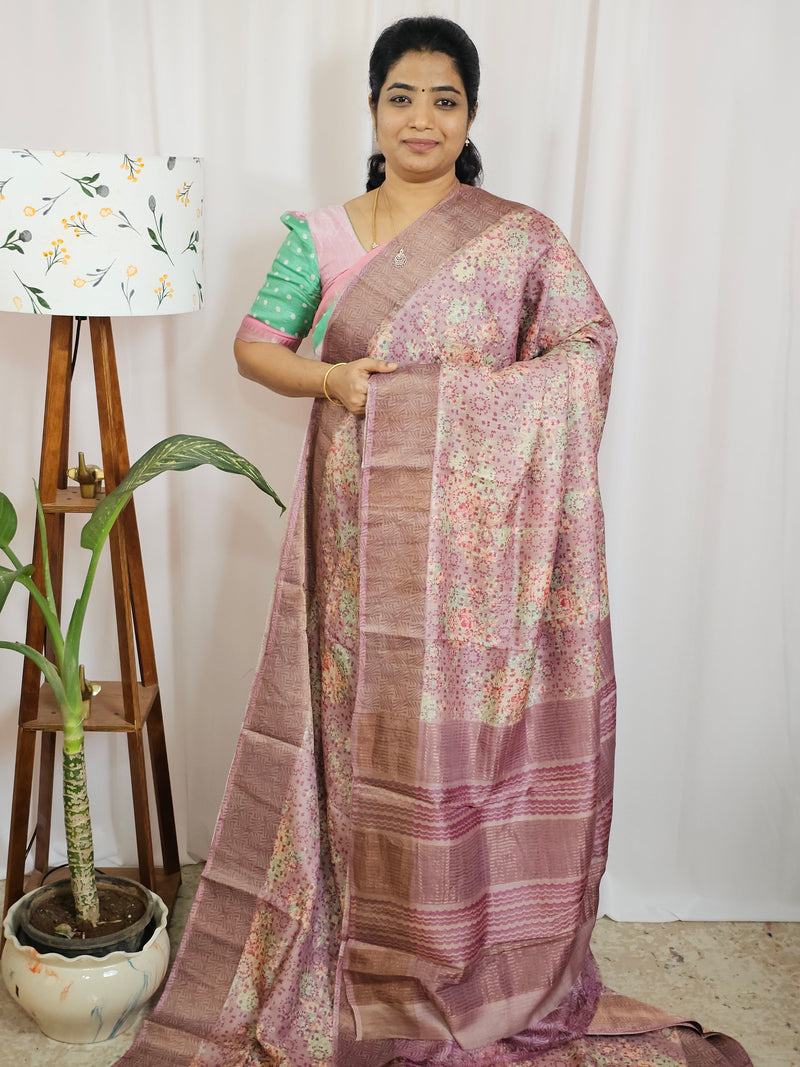 Pure Desi Tussar - Onion Pink