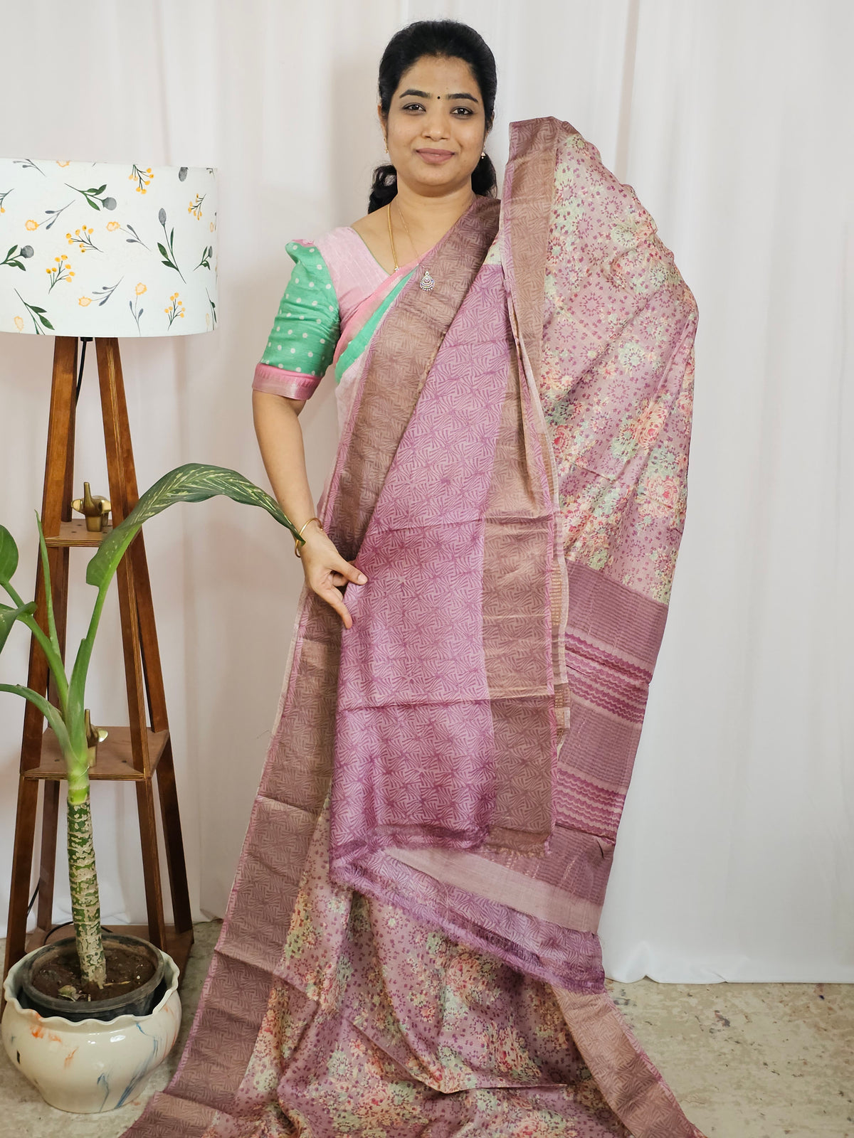 Pure Desi Tussar - Onion Pink
