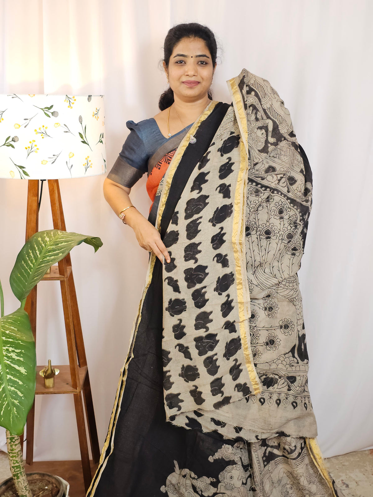 Kota Cotton Sarees - Black