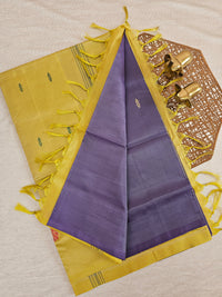 Chinnalampattu Saree - Lavender with Pale Yellow