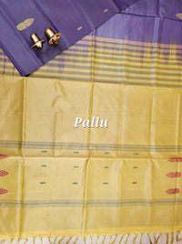 Chinnalampattu Saree - Lavender with Pale Yellow