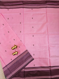 Chinnalampattu Saree - Pink with Dark Green