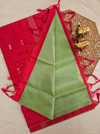 Chinnalampattu Saree - Green with Red