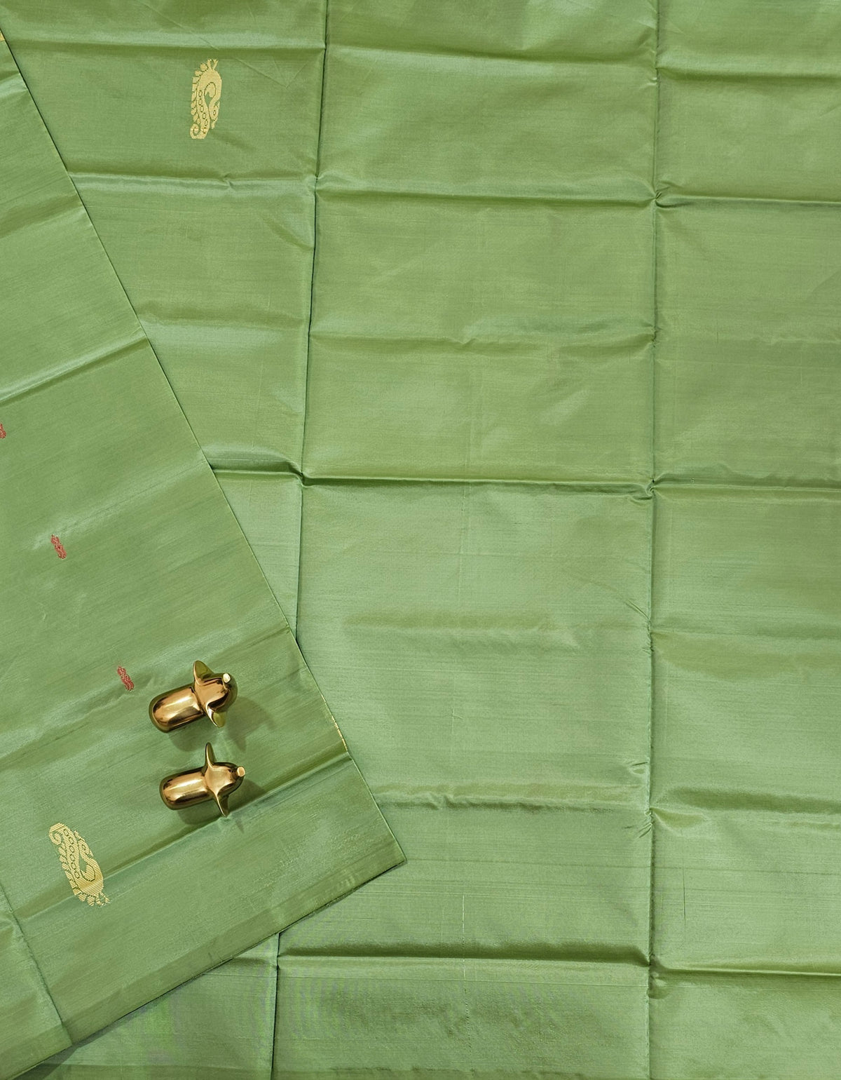 Chinnalampattu Saree - Green with Red