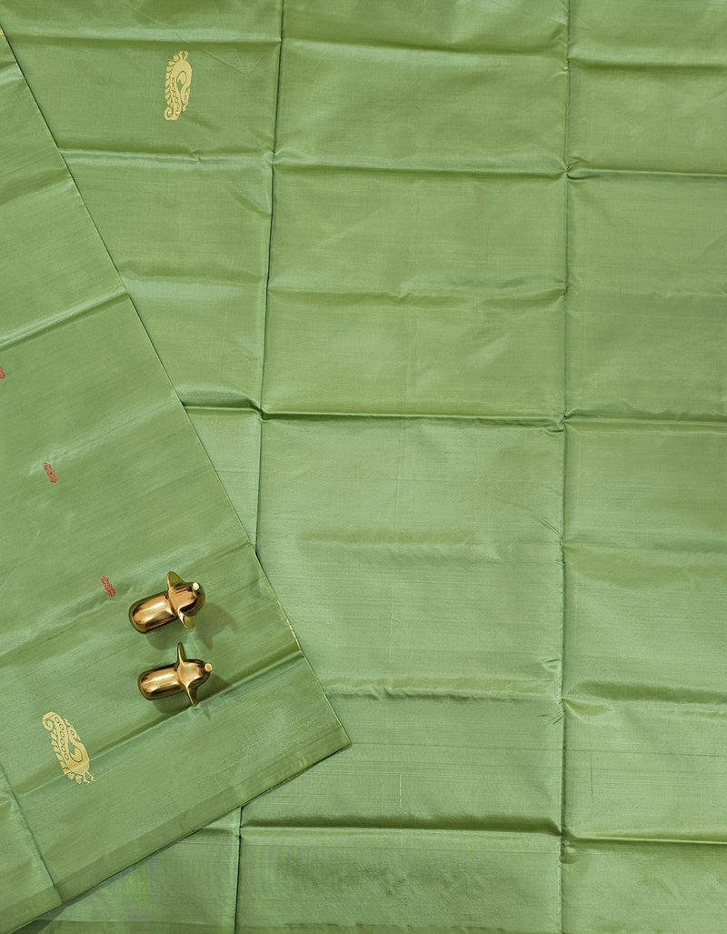 Chinnalampattu Saree - Green with Red
