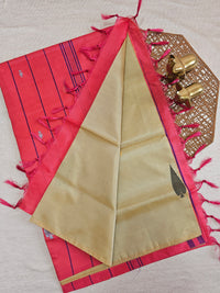 Chinnalampattu Saree - Sandal with Peachish Pink