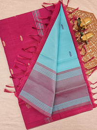 Chinnalampattu Saree - Blue with Red