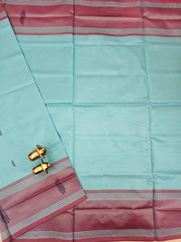 Chinnalampattu Saree - Blue with Red