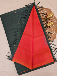Chinnalampattu Saree - Orange with Green