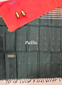 Chinnalampattu Saree - Orange with Green