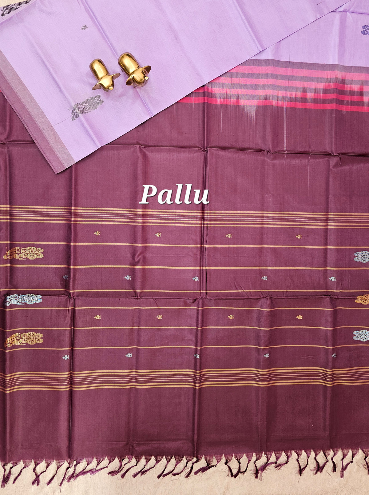 Chinnalampattu Saree - Lavender with Dark Grape