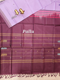 Chinnalampattu Saree - Lavender with Dark Grape