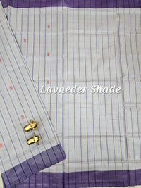 Chinnalampattu Saree - Lavender with Blue