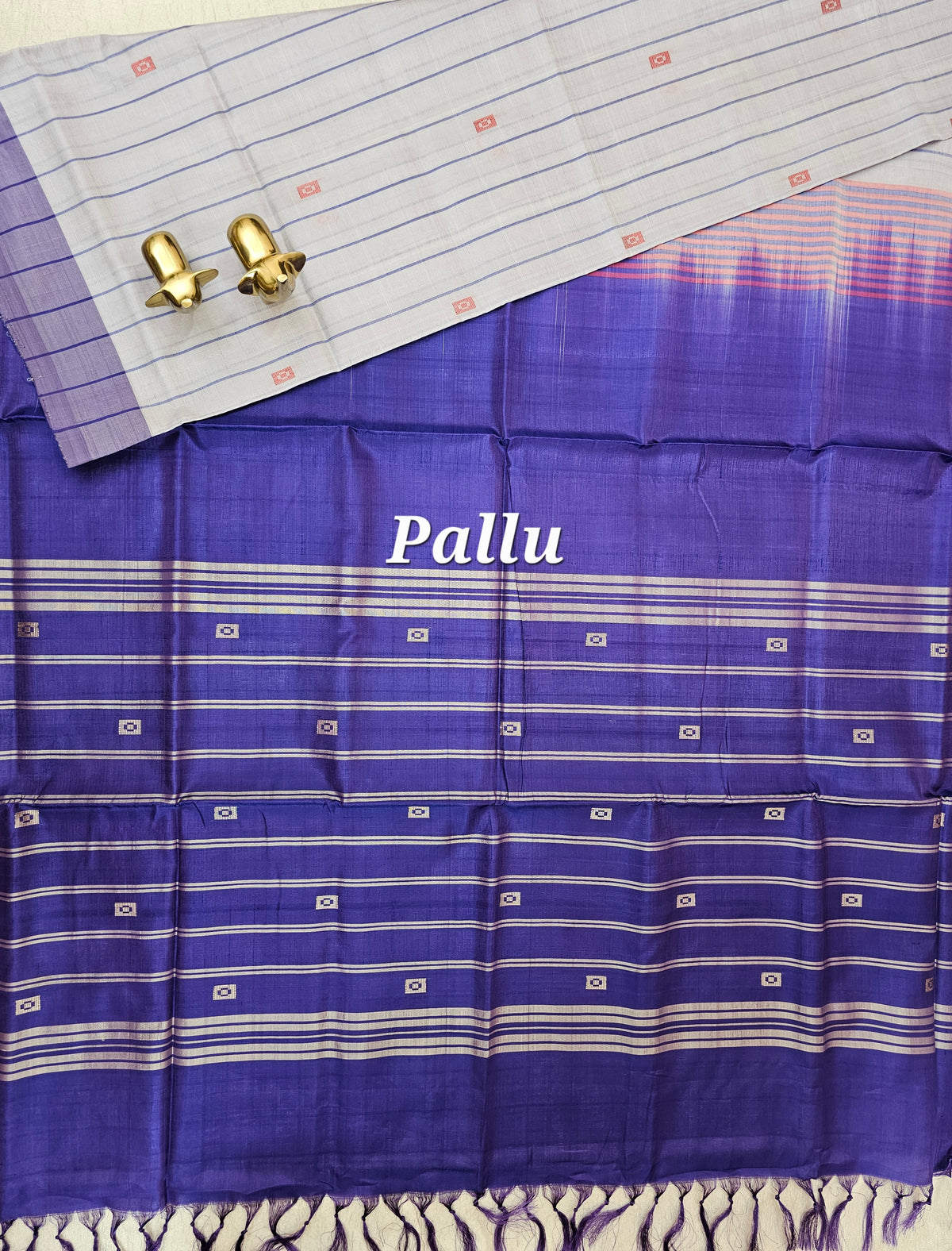 Chinnalampattu Saree - Lavender with Blue
