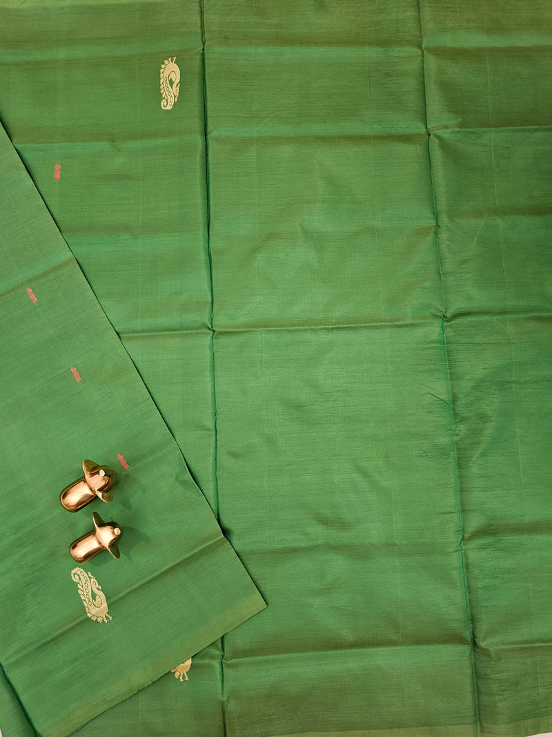 Chinnalampattu Saree - Green with Red