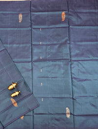 Chinnalampattu Saree - Peacock Blue with Blue