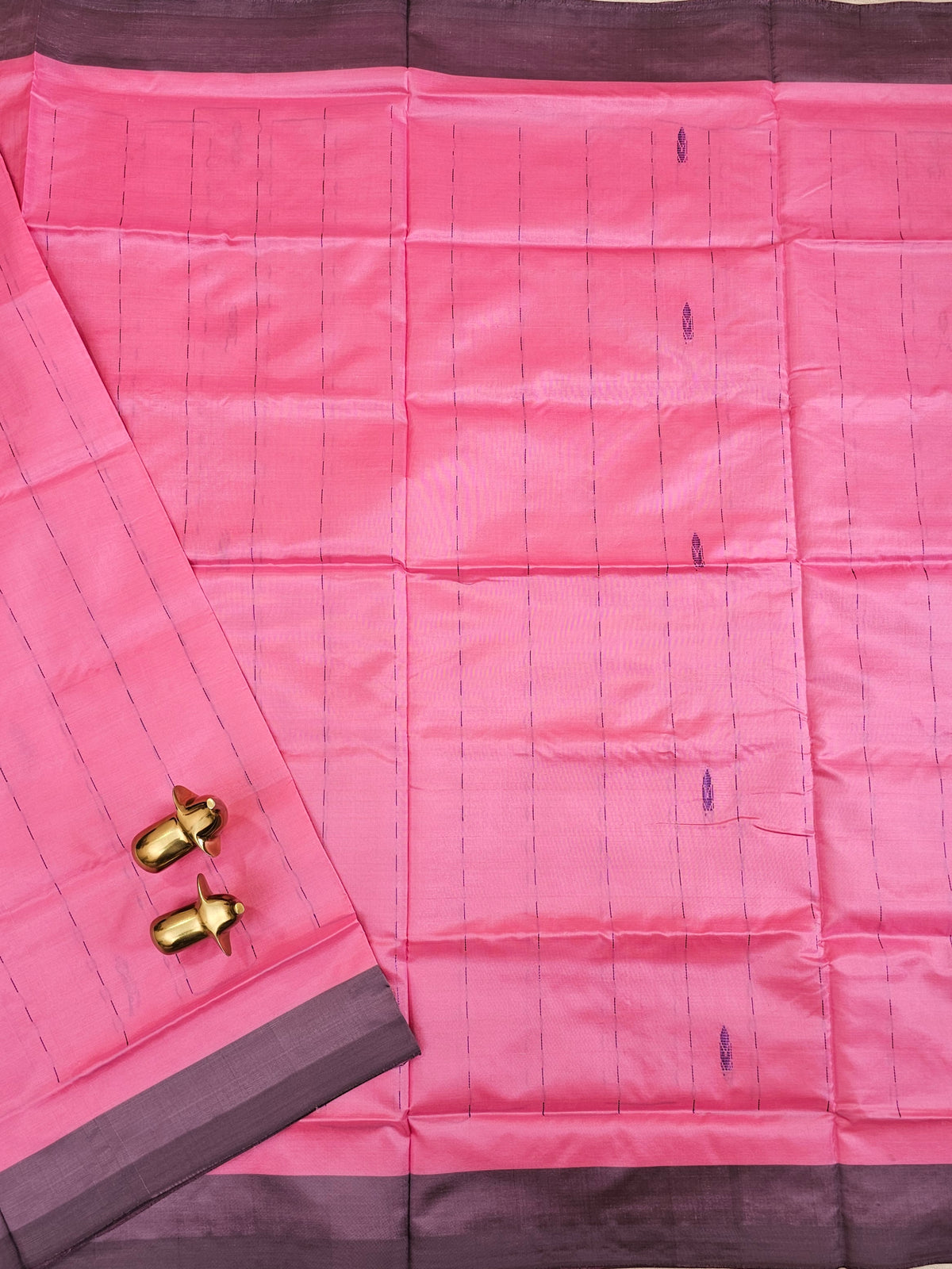 Chinnalampattu Saree - Pink with Peacock Blue