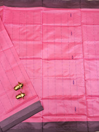 Chinnalampattu Saree - Pink with Peacock Blue