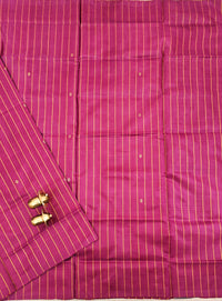 Chinnalampattu Saree - Magenta Pink with Sea Green