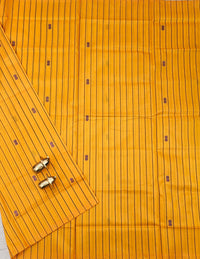Chinnalampattu Saree - Chandana Yellow with Peacock Green