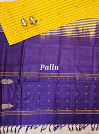 Chinnalampattu Saree - Yellow with Purple
