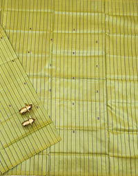 Chinnalampattu Saree - Green with Grey