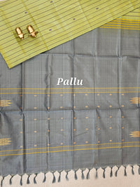 Chinnalampattu Saree - Green with Grey