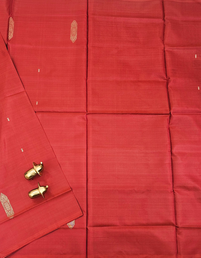 Chinnalampattu Saree - Dark Red Sea Green