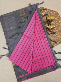 Chinnalampattu Saree - Pink with Grey