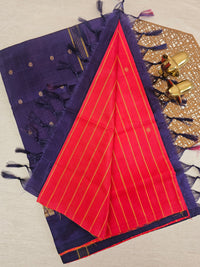 Chinnalampattu Saree - Pink with Blue