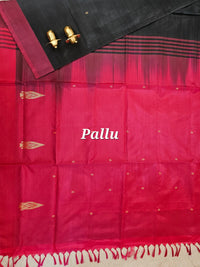 Chinnalampattu Saree - Black with Pink