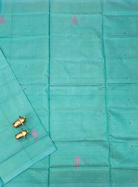 Chinnalampattu Saree - Sea Green with Dual Shade Purple